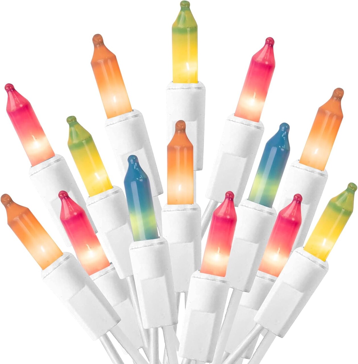 Warm White Christmas Mini String Lights, 150 Incandescent Lights, Waterproof Christmas Decorations for Indoor Outdoor Garden Yard Decor (Pastel White Wire, 150 Count)